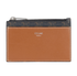 Celine Zipped Card Holder, £120, Accessories, Black/Brown, Canvas, Front view